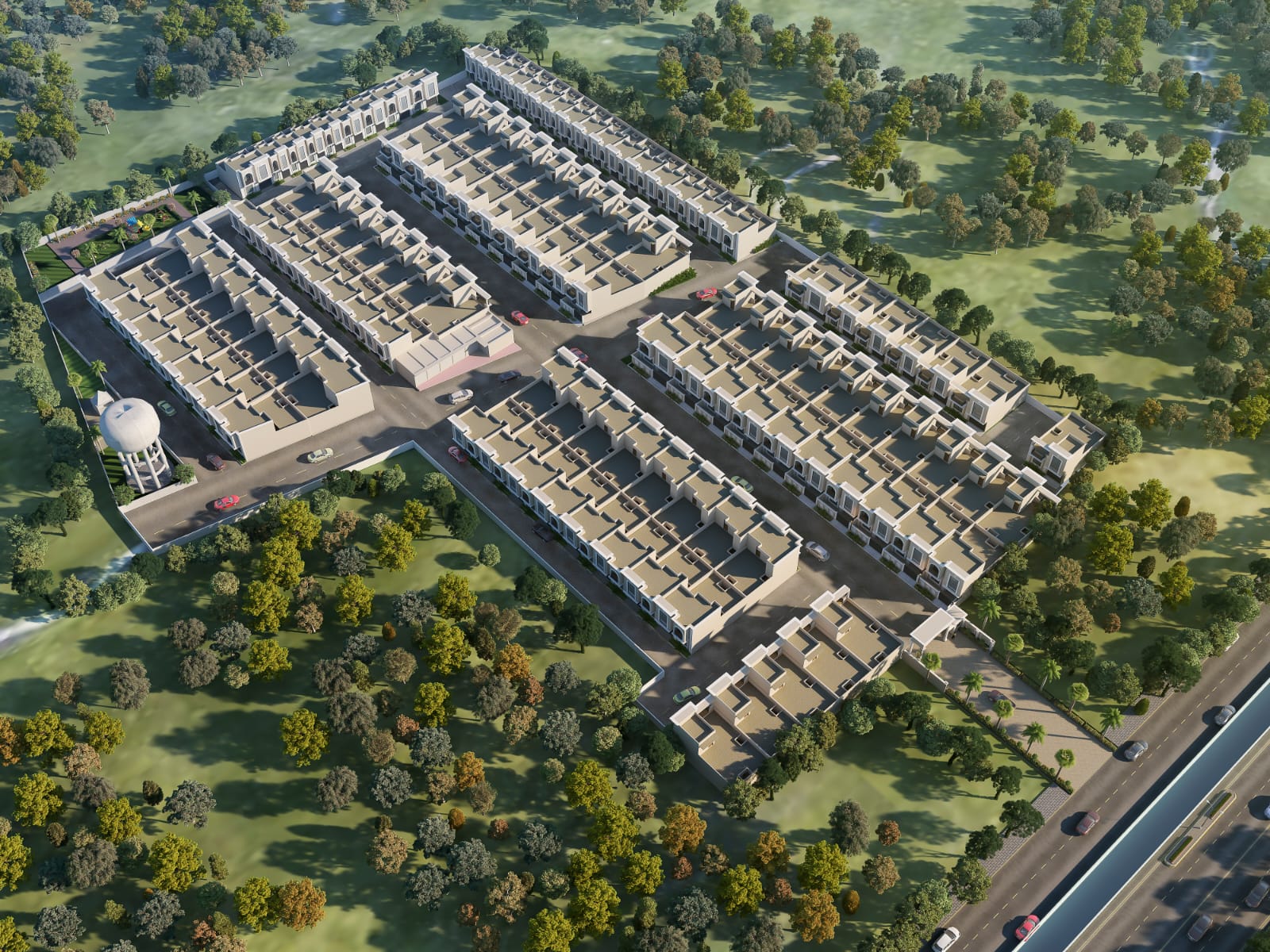 Aerial township master plan 3D bird eye view in Kota Rajasthan